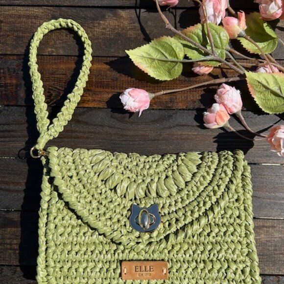 ELLE Raffia Crochet Clutch - Picture 15 of 16